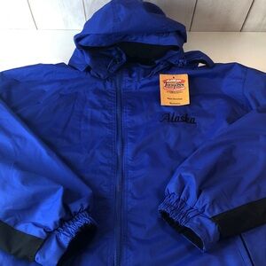 NWT Santco reversible hooded jacket  fleece coat Alaska embroidered Men’s small